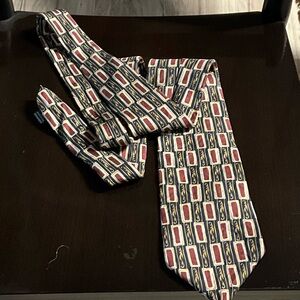 Dior Silk Tie in Navy, Burgundy, Cream